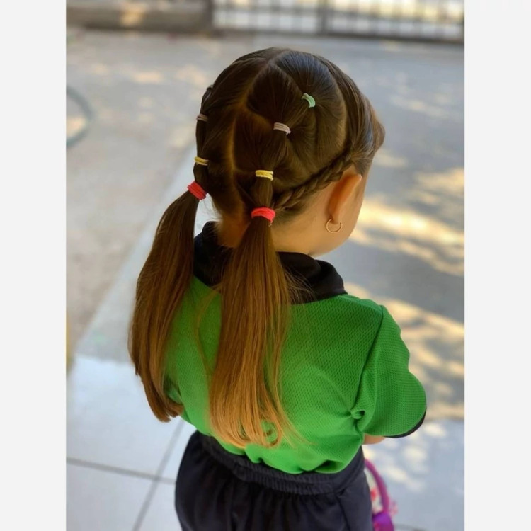 کش مو حوله ای رنگی بزرگ 1 عددی