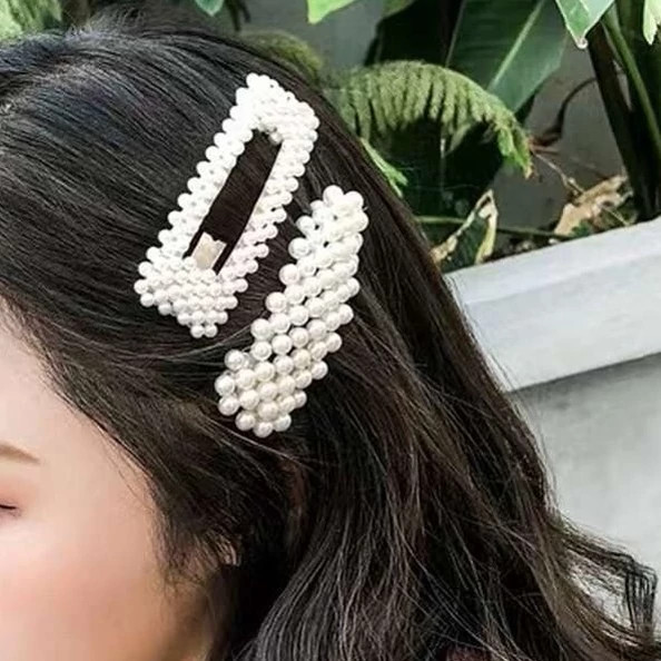 گیره سر تق تقی مرواریدی قلبی قلب های عاشق