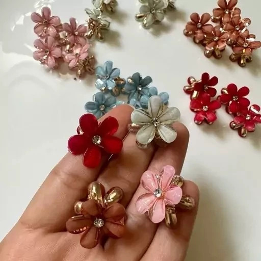 کلیپس مو شکوفه بابونه کوچک 2 سانتی کد 37