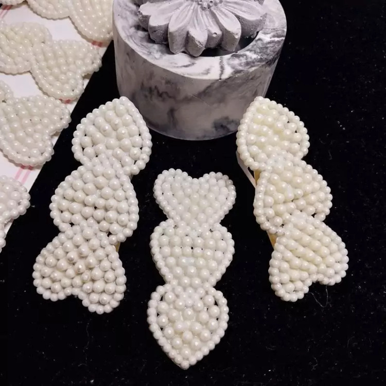 گیره سر تق تقی مرواریدی قلبی عمودی کد 40