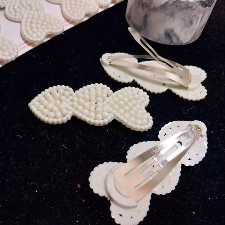 گیره سر تق تقی مرواریدی قلبی عمودی کد 40