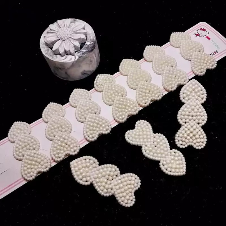 گیره سر تق تقی مرواریدی قلبی عمودی کد 40