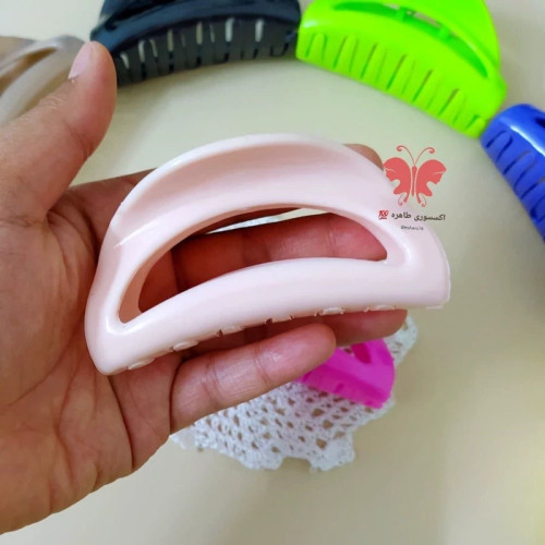 کلیپس گلبهی بیضی تو خالی براق رنگی در 12 رنگ 9 سانتی