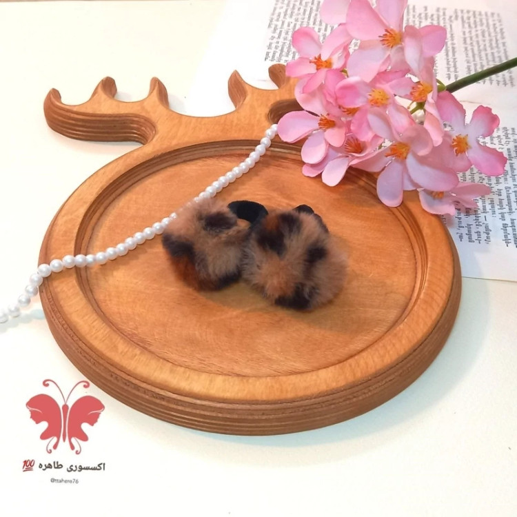 کش مو خزدار پلنگی در 4 رنگ کد ۶۷