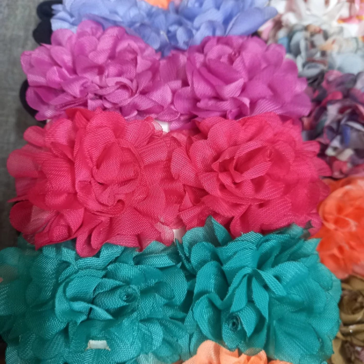 کش مو گل حریر ساده و طرحدار جفتی
