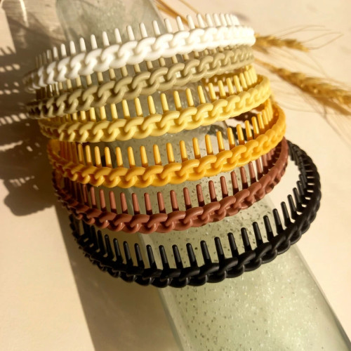 تل مو باریک بافت یا زنجیری یا کارتیر دخترانه و زنانه با رنگ های کاراملی