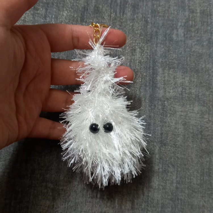 جاکلیدی و آویز کیف بافتنی مدل پشمالوهای رنگارنگ در رنگ های مختلف و قابل شستشو