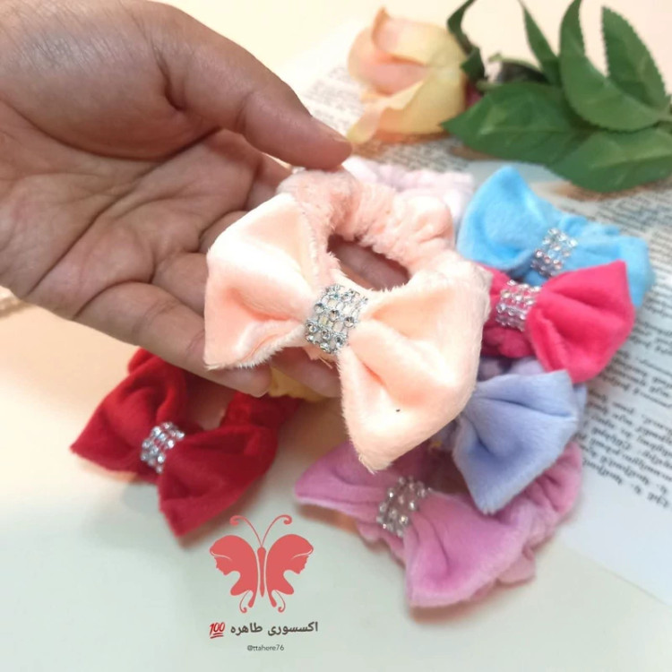 کش مو مخملی پاپیونی