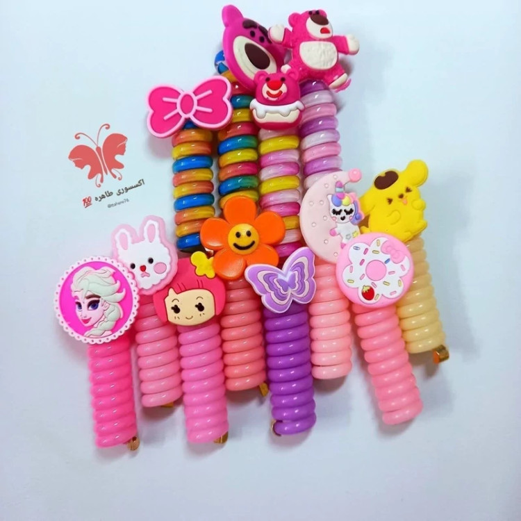 کش مو سیم تلفنی عروسکی 1 عددی