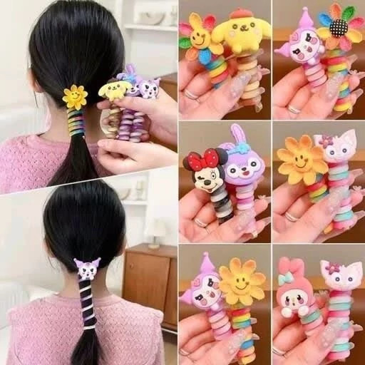 کش مو سیم تلفنی عروسکی 1 عددی