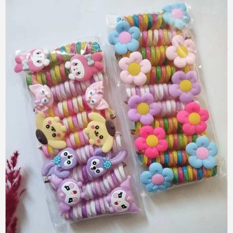 کش مو سیم تلفنی عروسکی 1 عددی