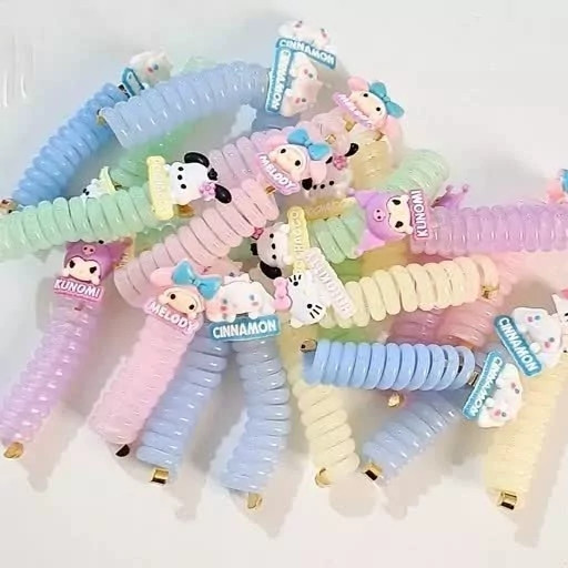 کش مو سیم تلفنی عروسکی 1 عددی