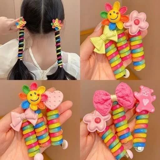 کش مو سیم تلفنی عروسکی 1 عددی