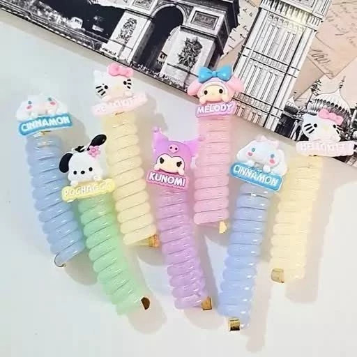 کش مو سیم تلفنی عروسکی 1 عددی