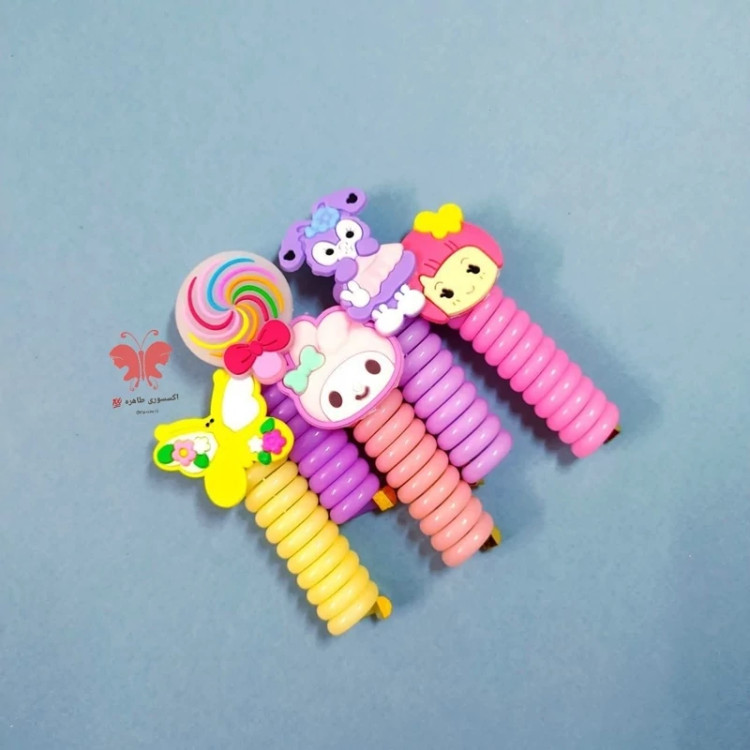 کش مو سیم تلفنی عروسکی 1 عددی