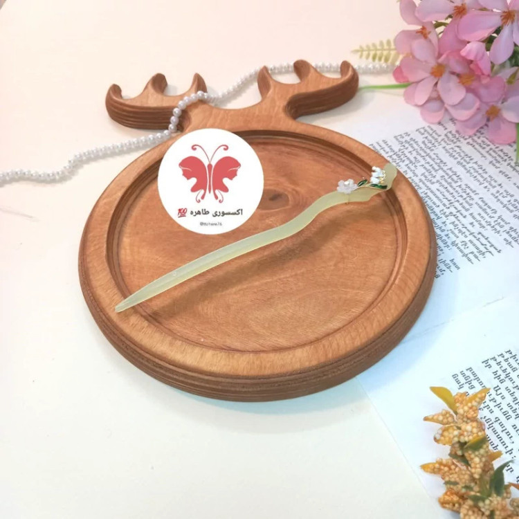 کانزاشی پلی استر خطی سبز گلبرگ دار