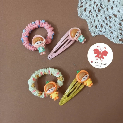 ست گیره سر و کش مو عروسکی