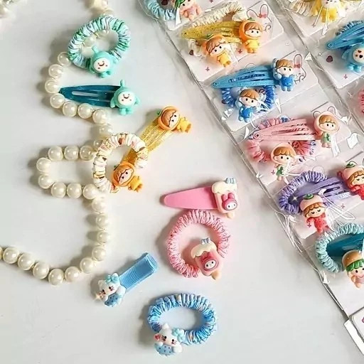 ست گیره سر و کش مو عروسکی