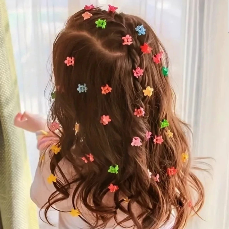 کلیپس مو نوزادی یا بیبی قلبی شمعی 8 عددی کد 255