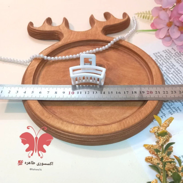 کلیپس مو مستطیل مات کوچک رنگی رنگی و کاراملی