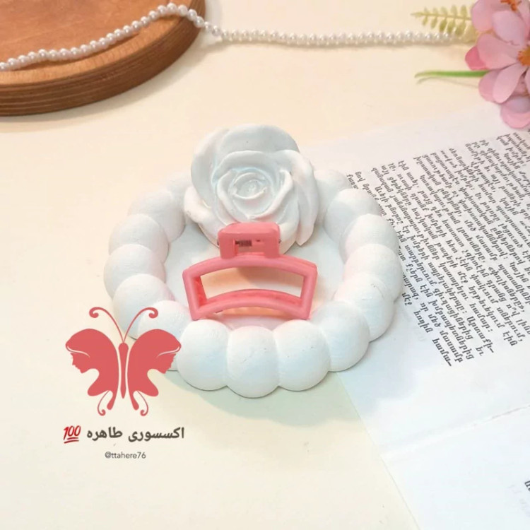 کلیپس مو مستطیل مات کوچک رنگی رنگی و کاراملی