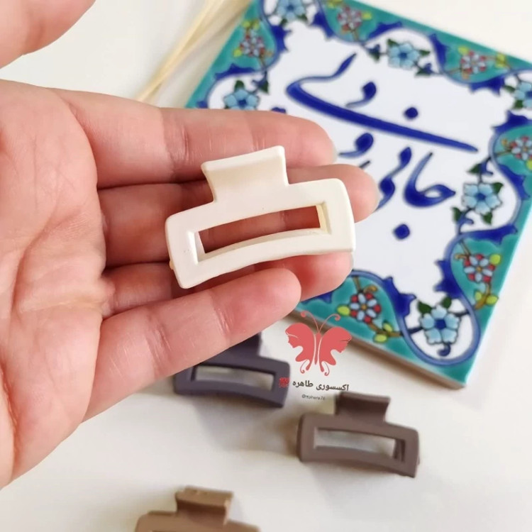 کلیپس مو مستطیل توخالی شمعی 4 سانت کد 293