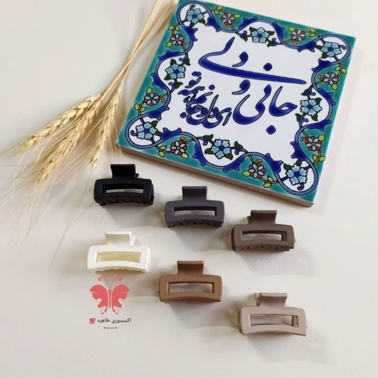 کلیپس مو مستطیل توخالی شمعی 4 سانت کد 293