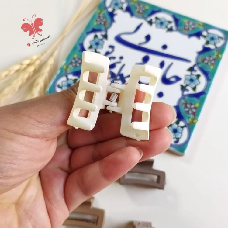 کلیپس مو مستطیل توخالی شمعی 4 سانت کد 293