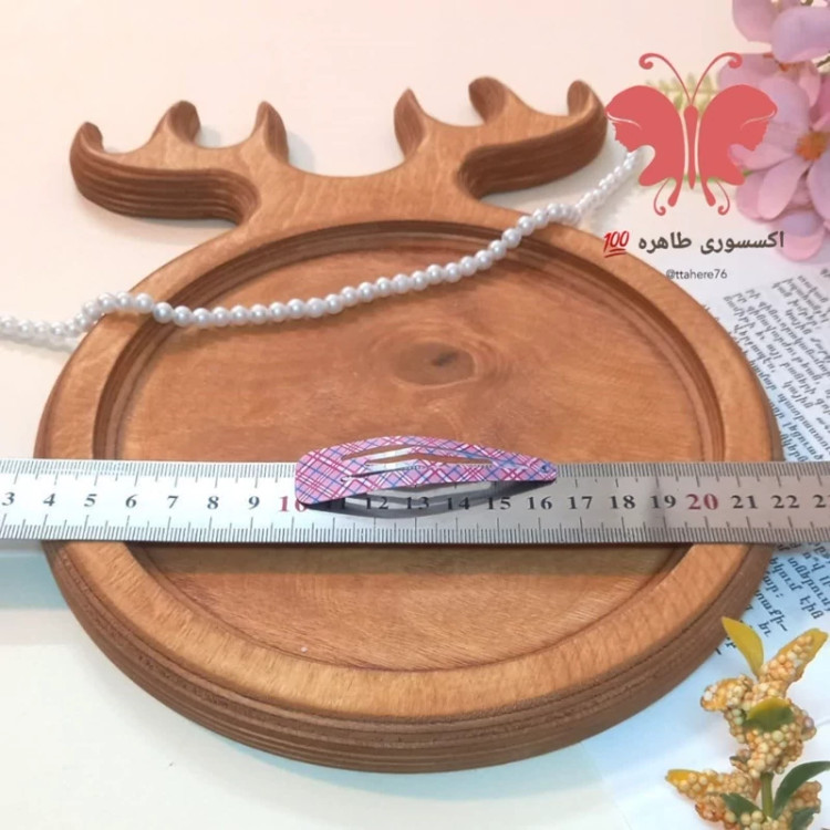 گیره سر تق تقی چاپی کد 8 گل داوودی