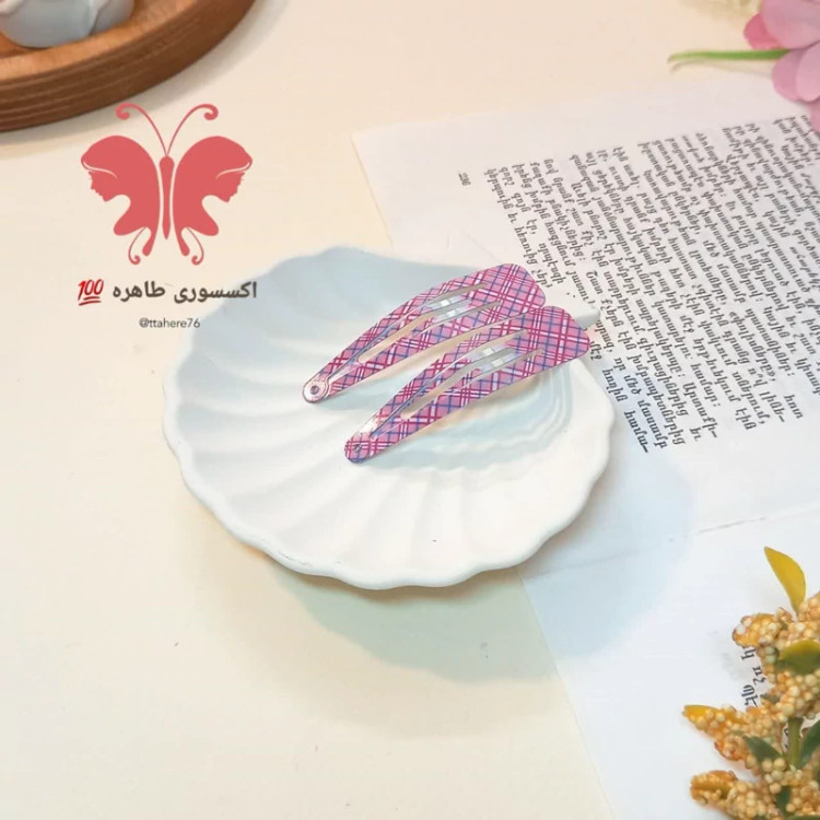 گیره سر تق تقی چاپی کد 7 ضربدری