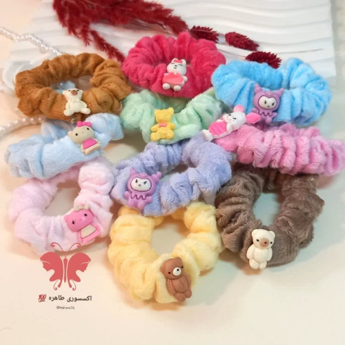 کش مو مخملی عروسکی کد 342