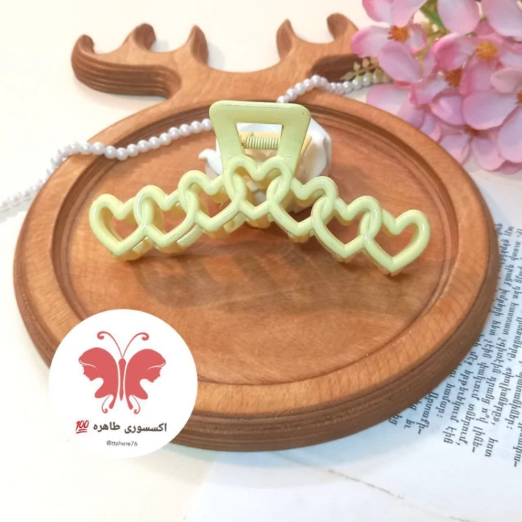 کلیپس مو قلبی خیلی بزرگ براق