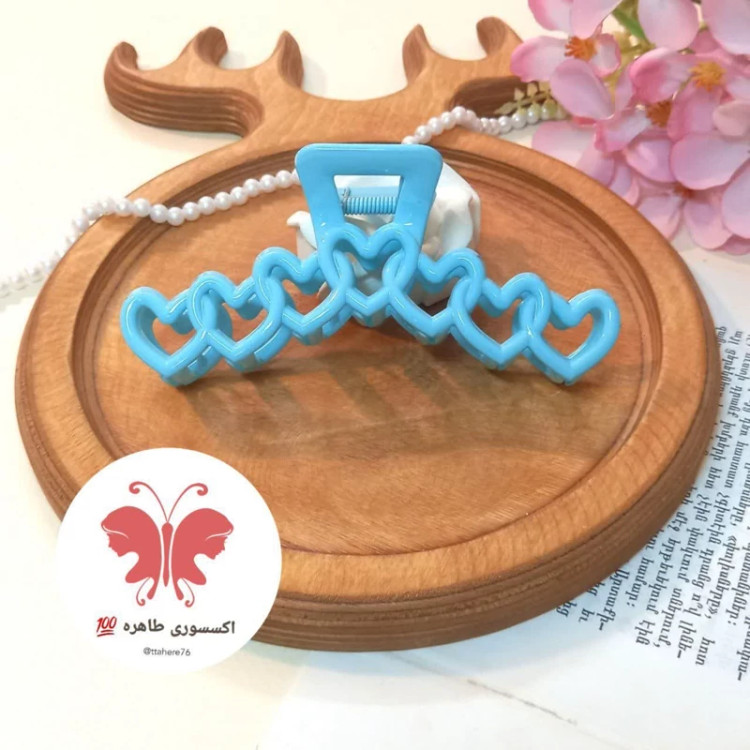 کلیپس مو قلبی خیلی بزرگ براق