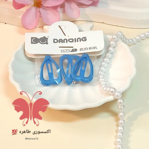 گیره سر تق تقی قلبی 3 عددی عکس گیره سر