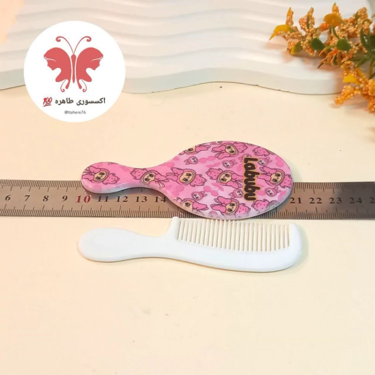 ست آینه دسته دار و شانه کرومی آینه کرومی آینه بچگانه آینه دخترانه