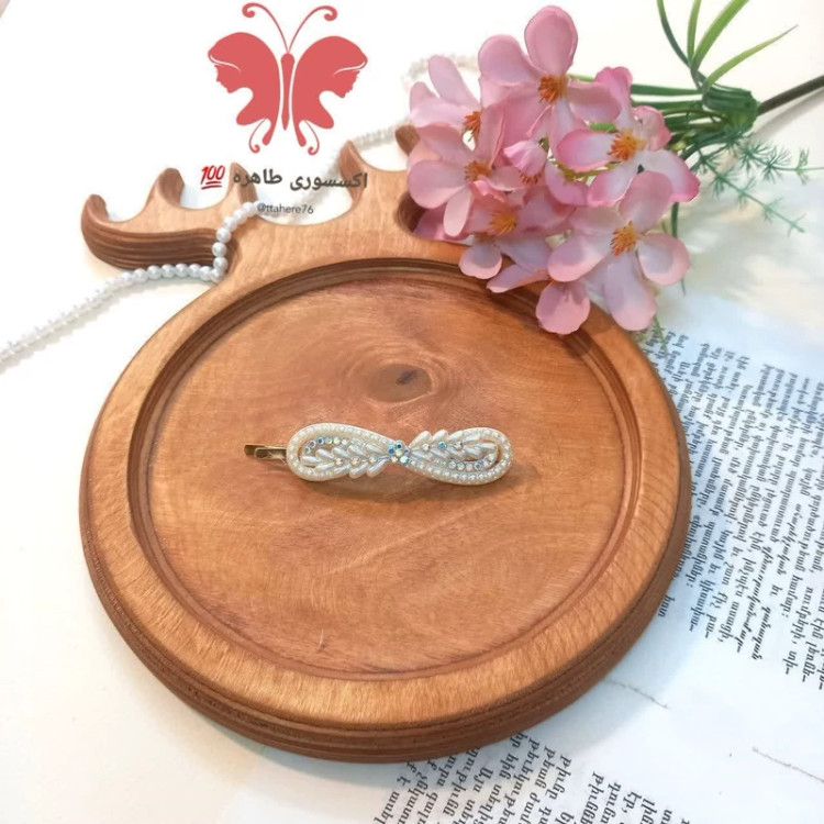 سنجاق مو مدل پاپیون گندمی کد 351