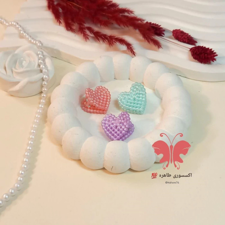 کلیپس مو قلبی بسته 3 عددی کد 365