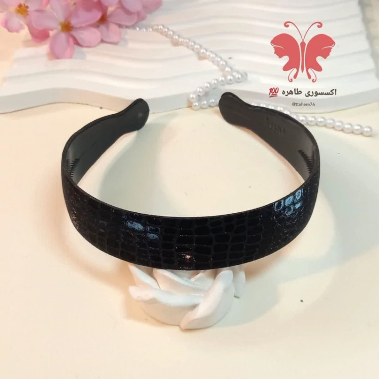 تل مو پهن پوست ماری مشکی دخترانه و زنانه مجلسی و روزمره