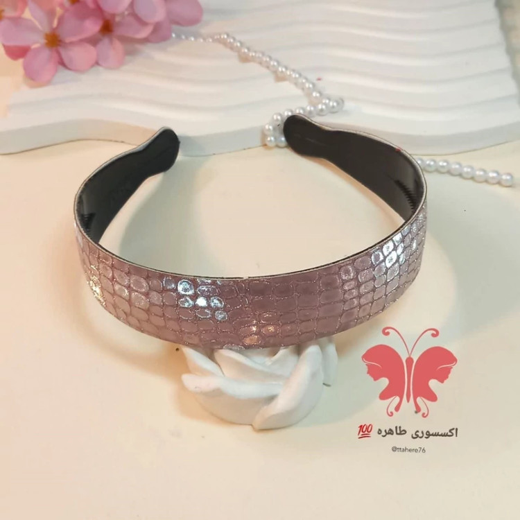 تل مو پهن پوست ماری صورتی دخترانه و زنانه مجلسی و روزمره