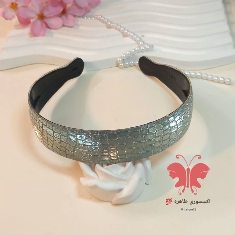 تل مو پهن پوست ماری نقره ای دخترانه و زنانه مجلسی و روزمره