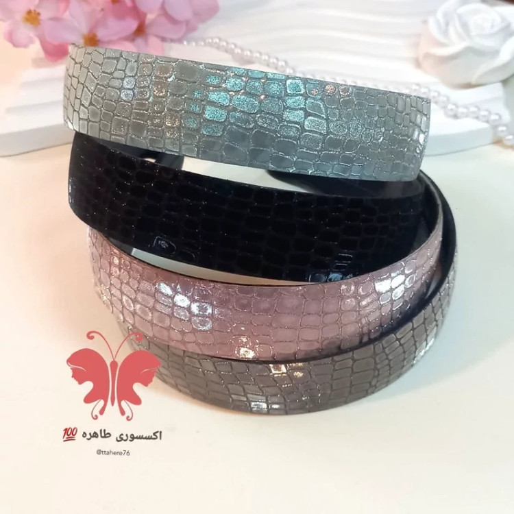 تل مو پهن پوست ماری مشکی صورتی نقره ای خاکستری دخترانه و زنانه مجلسی و روزمره