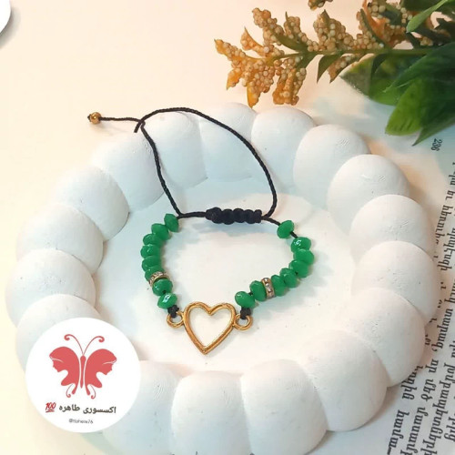 دستبند مرواریدی پلاک وسط