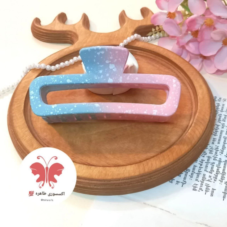 کلیپس مو مستطیل توخالی شمعی بزرگ کد 392