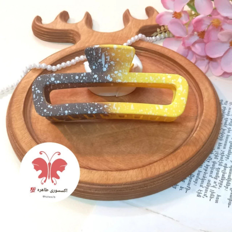 کلیپس مو مستطیل توخالی شمعی بزرگ کد 392