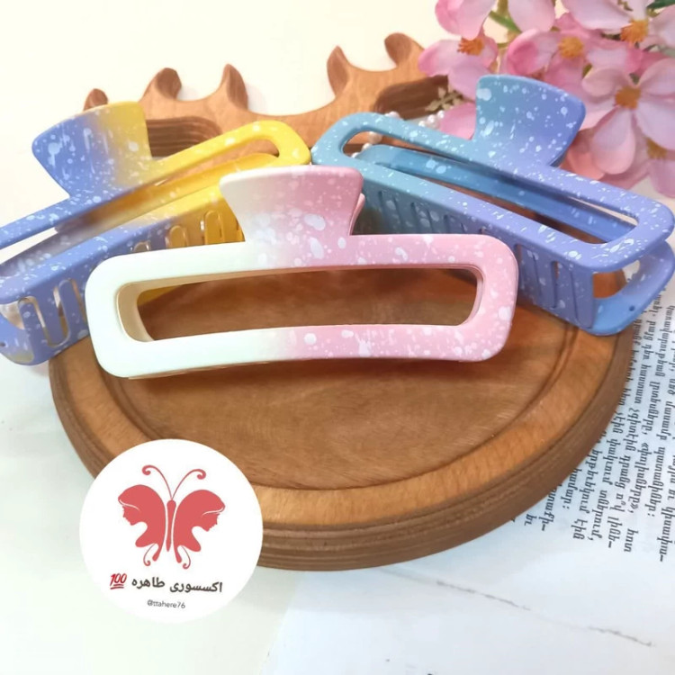 کلیپس مو مستطیل توخالی شمعی بزرگ کد 392