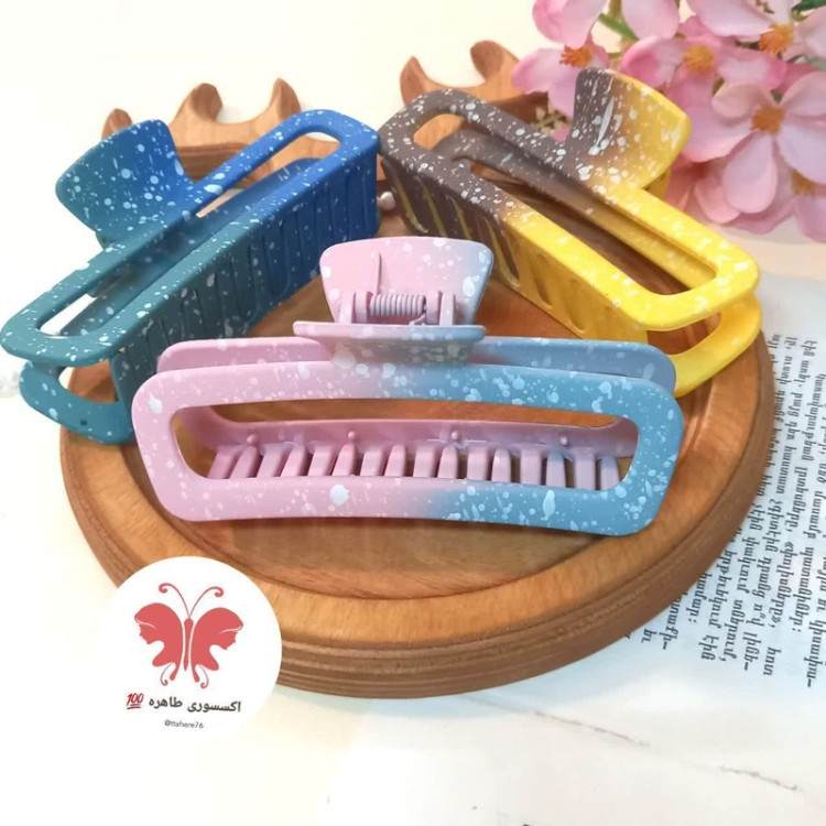 کلیپس مو مستطیل توخالی شمعی بزرگ کد 392