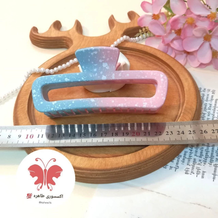 کلیپس مو مستطیل توخالی شمعی بزرگ کد 392