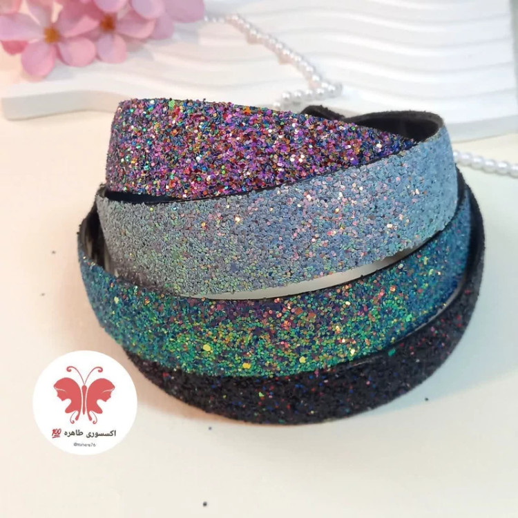 تل مو دخترانه و زنانه پهن گلیتری یا اکلیلی