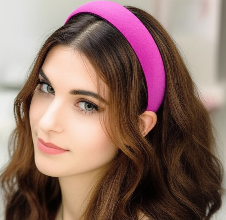 تل مو دخترانه و زنانه پهن جیر یا مخملی روی سر