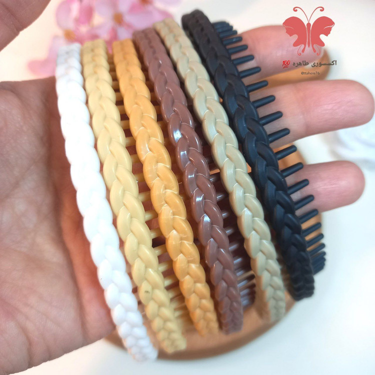 تل مو باریک بافت یا زنجیری یا کارتیر دخترانه و زنانه با رنگ های نود